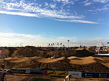 The BMX track at the London Velopark. London BMX track.jpg