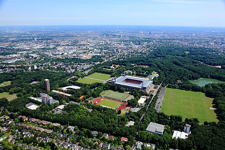 Luftaufnahme der Deutschen Sporthochschule Köln