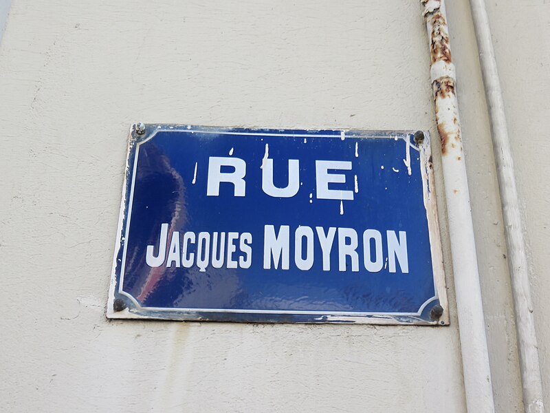 File:Lyon 6e - Rue Jacques Moyron - Plaque (fév 2019).jpg