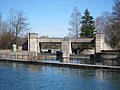 Einlassbauwerk vom Kanal zu den Fischteichen am Speichersee