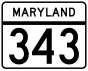 Maryland Route 343 signo