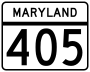 Maryland Route 405 marker