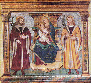 Madonna et l'enfant entre les saints Cosma et damiano.jpg