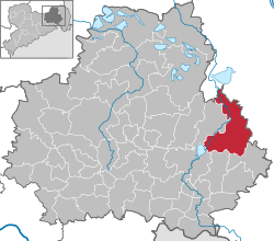 Elhelyezkedése Bautzen térképén