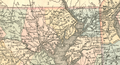 Section of 1856 Thomas Cowperthwait and Company "Map of Maryland and Delaware," schematically showing routing of today's Harford and Old Harford Roads and adjunct routes from Baltimore City north-northeast to McCall's Ferry, Pennsylvania (on the Susquehanna River near Airville, York County). ("Map of the states of Maryland and Delaware" by Thomas Cowperthwait and Company, 1856)