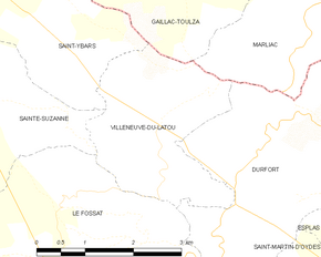 Poziția localității Villeneuve-du-Latou