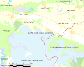 Mapa obce Sainte-Marie-du-Lac-Nuisement