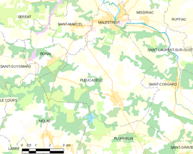 Mapa obce Pleucadeuc