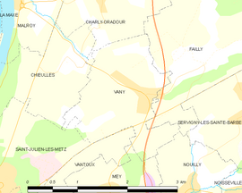 Mapa obce Vany