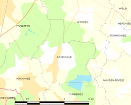 Mapa obce La Neuville