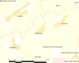 Mapa obce Blairville