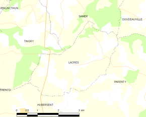 Poziția localității Lacres