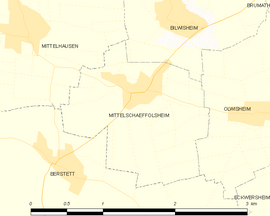 Mapa obce Mittelschaeffolsheim
