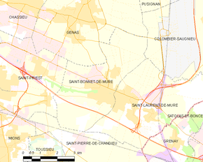 Poziția localității Saint-Bonnet-de-Mure