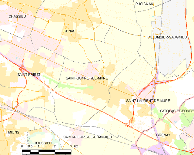 Poziția localității Saint-Bonnet-de-Mure