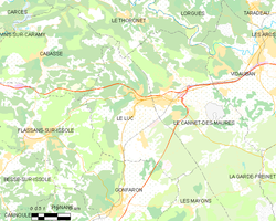 Kart over Le Luc