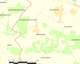 Mapa obce Saint-Agnan