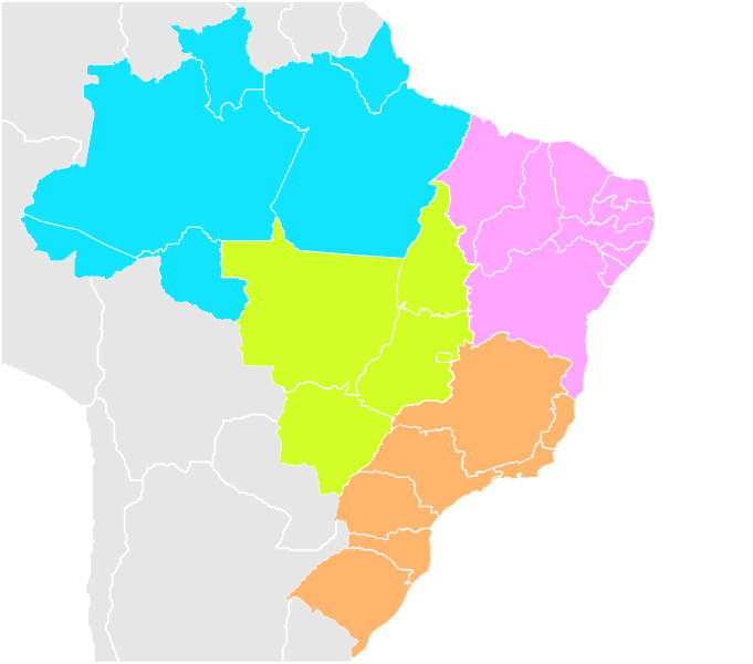 File:Mapa das 4 regiões do Brasil.svg