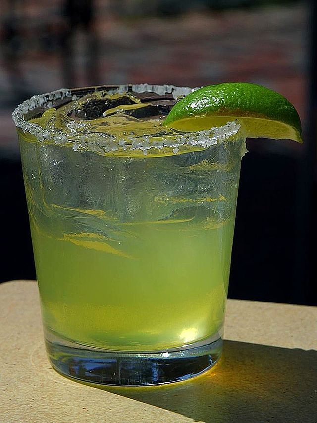 A margarita served in an Old Fashioned glass