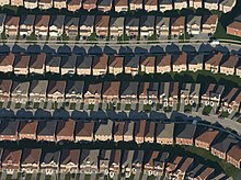 Suburban tract housing in southeastern Markham Markham-suburbs id.jpg