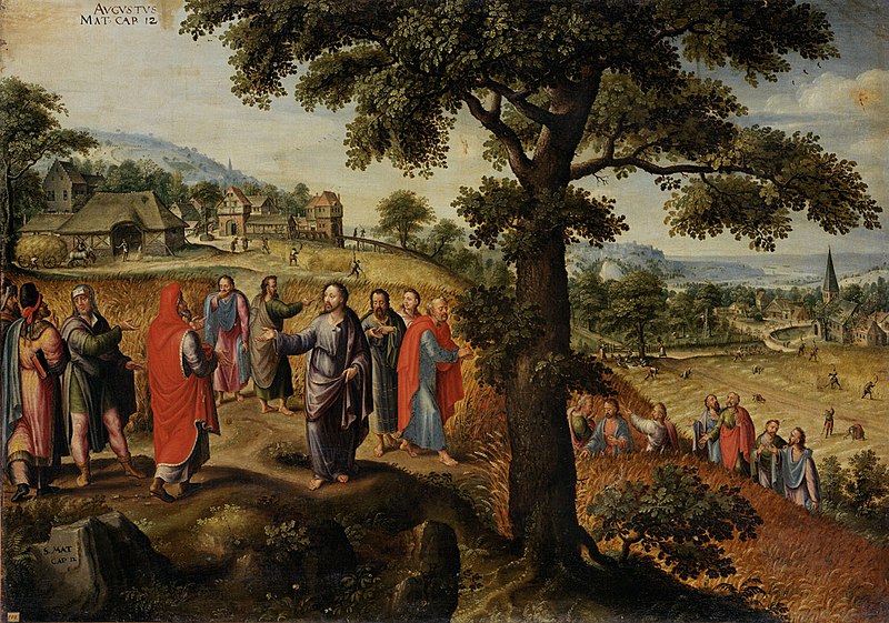 File:Marten van Valckenborch - Christ defends the plucking of the ears of grain on the Sabbath (August).jpg