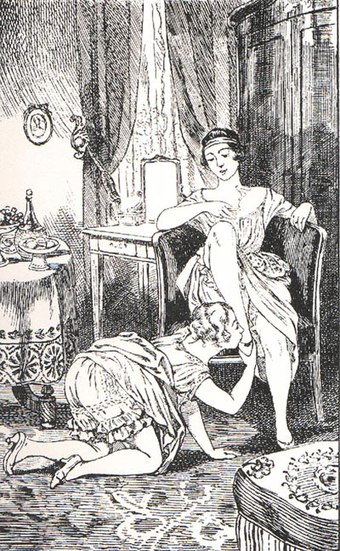 The Countess with the whip, an illustration by Martin van Maële