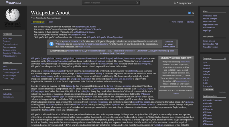 File:MediaWiki dark theme about-1 - Timeless skin.png - Wikimedia Commons