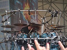 Shawn Drover joined the band in 2004, replacing Nick Menza, and remained until 2014. Megadeth.JPG