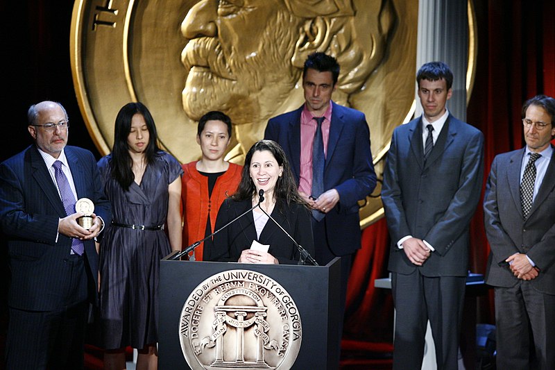 File:Melissa Block and the crew of China- The Earthquake of Chengdu at the 68th Annual Peabody Awards.jpg