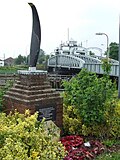 RAF Sutton Bridge memorial, at side of Crosskeys Bridge