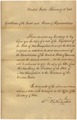 Message of President George Washington transmitting the vote of the legislature of New Hampshire on the Bill of Rights, page 1