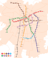 Español: Mapa actual del Metro.