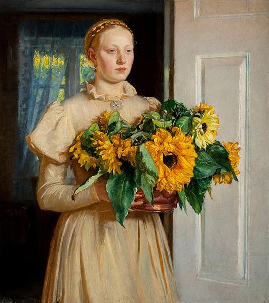 File:Michael Ancher - Girl with Sunflowers - 1893.jpg