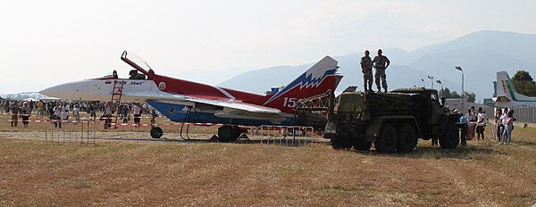 Ground fueling of a MiG-29 from a URAL tanker (2011)