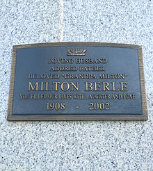 Crypt of Milton Berle, at Hillside Memorial Park Milton Berle Grave.JPG