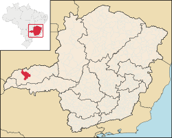 Localização de Ituiutaba em Minas Gerais