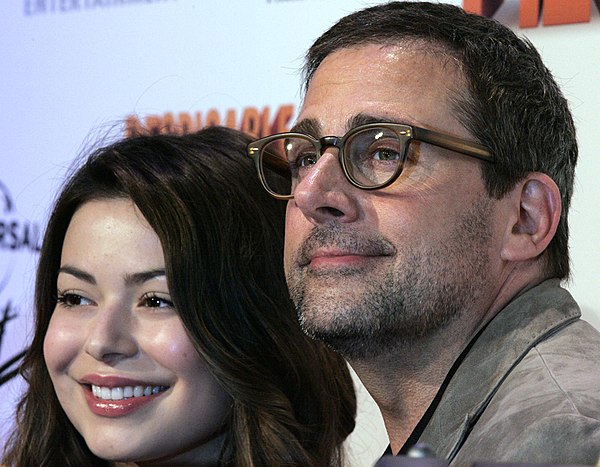 Miranda Cosgrove and Steve Carell at the Australian premiere of Despicable Me 2