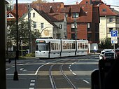 Achtassige Vamos tram in Bielefeld