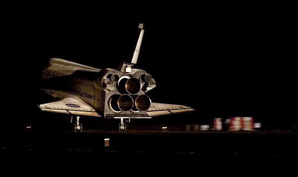 Space Shuttle Atlantis touches down for the final time, July 21, 2011, at the end of STS-135.