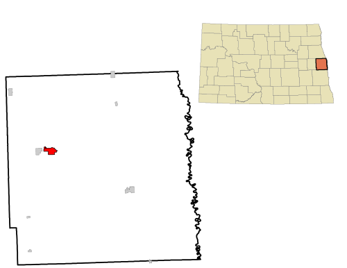 Location of Mayville, North Dakota