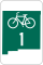 New Mexico State Bike Route 1 marker