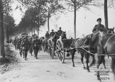 New Zealand infantry marching up to the Ypres sector in anticipation of the attack on Gravenstafel Spur, September 1917.