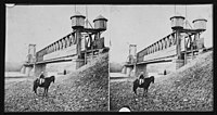 Most přes řeku Cumberland River v Louisville a Nashville R. R., stereofotografie