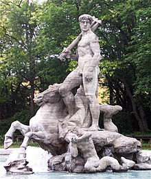 Neptune Fountain in the Alter Botanischer Garten in Munich