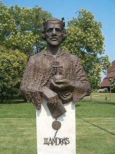 Busta Ondreja II. v národnom historickom parku, Ópusztaszer, Maďarsko