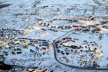 Vista aérea de Nuuk.