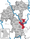 Lage der Gemeinde Ochsenfurt im Landkreis Würzburg