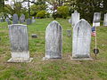 Wyman-Walker family gravestone group, in Ole Second Parish Burial Ground; Burlington, Massachusetts.