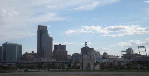 The Downtown Omaha skyline from North Downtown.