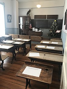 This is the recreation of a one-room school house in the Old Depot Museum, decorated for Christmas. One Room School House.jpg